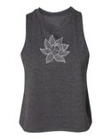 Arkeo1 Spring 2021 Charcoal  Lotus Crop Tank Top