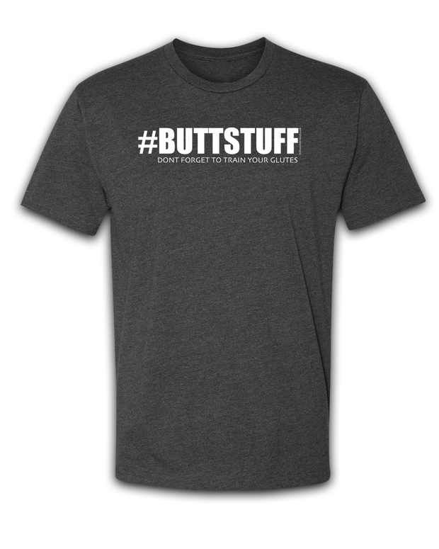 Atom Olson Fitness Dark Grey Unisex t-shirt #buttstuff don't forget to train your glutes