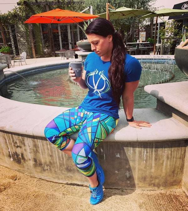 Rainbow Fluorite Capri Length Leggings - ARKEO1