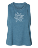 Arkeo1 Spring 2021 Dusty blue Lotus Crop Tank Top