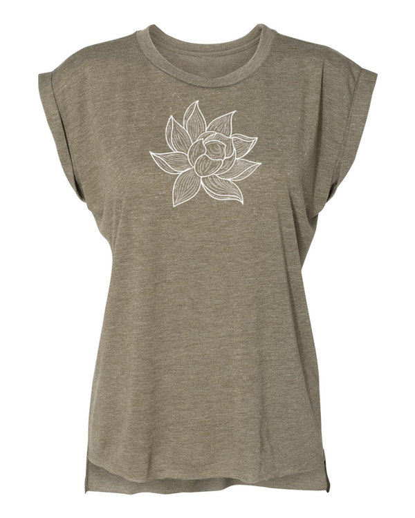 Arkeo1 Spring 2021 Lotus Rolled Sleeve Flowy T-Shirt