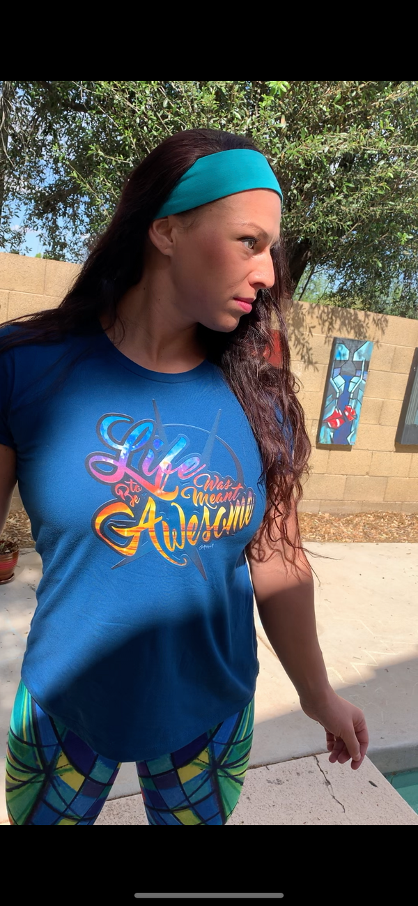LIFE WAS MEANT TO BE AWESOME SUNRISE TSHIRT - ARKEO1