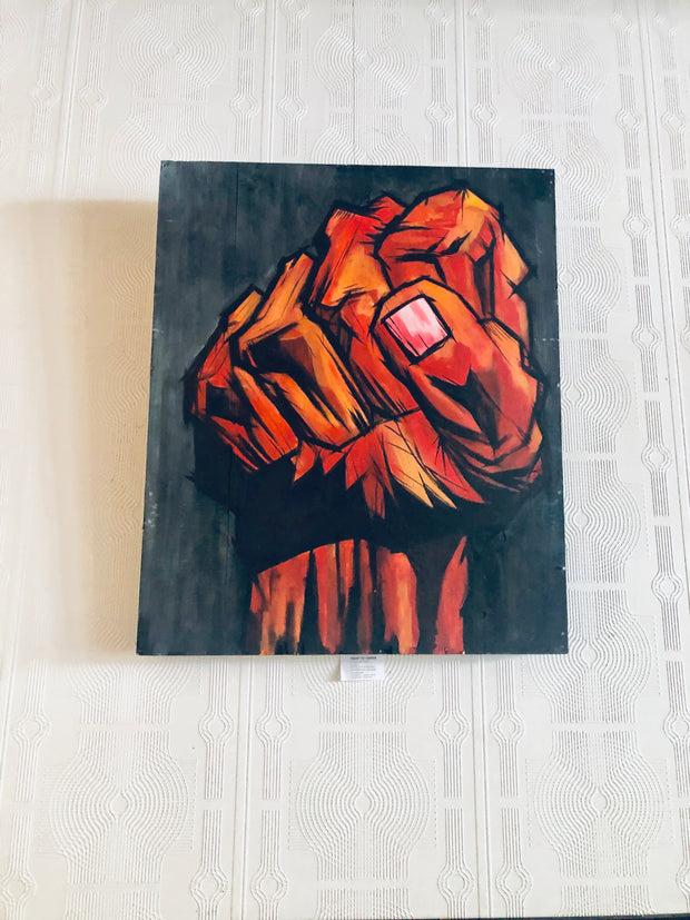 Zonpower Art Empower Fist on Acrylic Wood