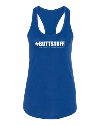 Atom Olson Fitness Royal Blue Women's Racerback Tank Top #buttstuff don't forget to train your glutes