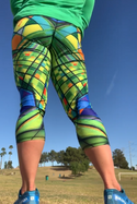 Rainbow Fluorite Capri Length Leggings - ARKEO1