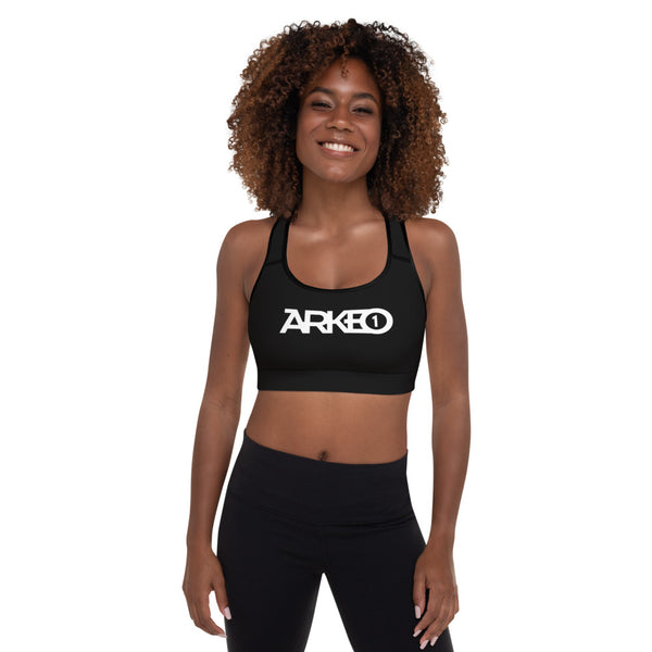 Arkeo1 B&W Padded Sports Bra