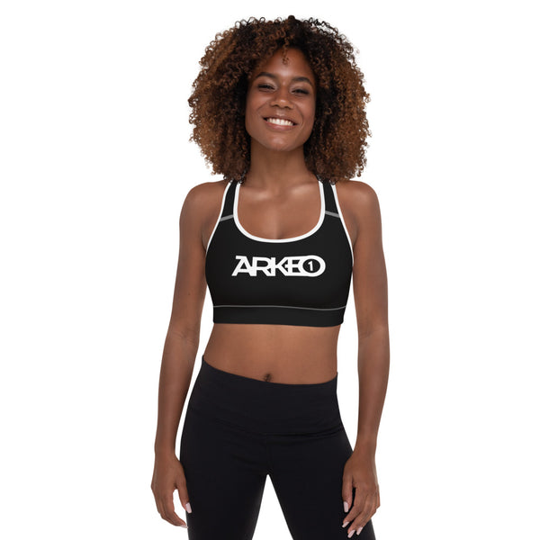Arkeo1 B&W Padded Sports Bra