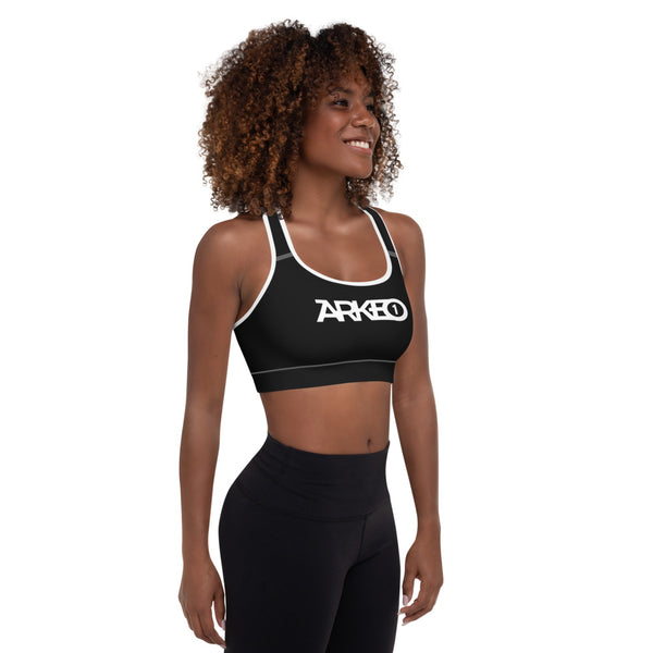 Arkeo1 B&W Padded Sports Bra