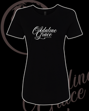 Adaline Grace Wording Logo Fitted T
