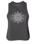 Arkeo1 Spring 2021 Charcoal Mandala Flower Crop Tank Top