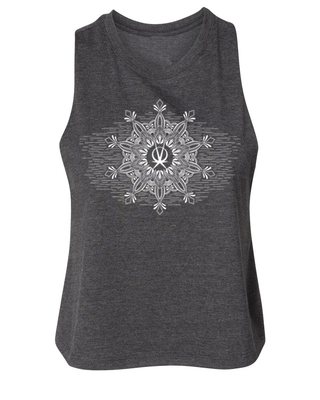 Arkeo1 Spring 2021 Peach Mandala Flower Crop Tank Top