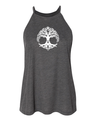 Arkeo1 Spring 2021 mauve tree of life high neck tank top