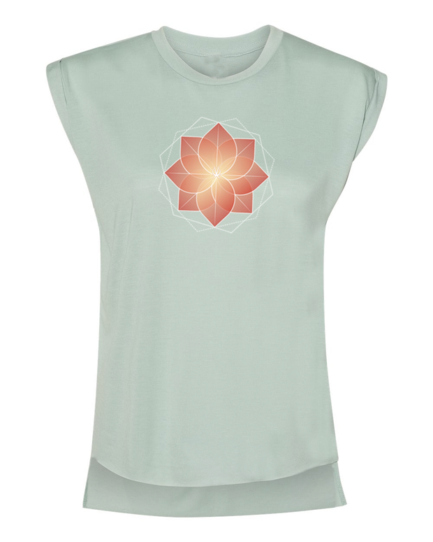 Arkeo1 Spring 2021 Blooming Lotus Rolled Sleeve Flowy T-Shirt