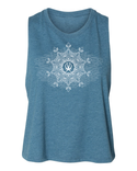 Arkeo1 Spring 2021 Dusty Blue Mandala Flower Crop Tank Top