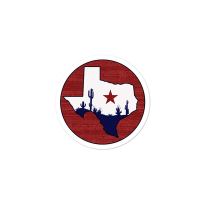 Texas Cactus Flag sticker