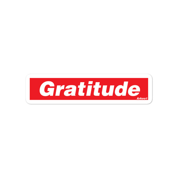 Gratitude Bubble-free stickers