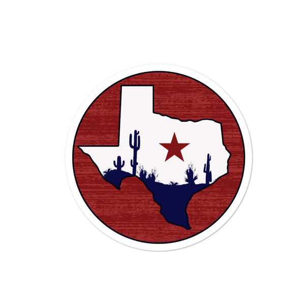 Texas Cactus Flag sticker