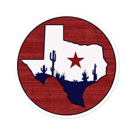 Texas Cactus Flag sticker