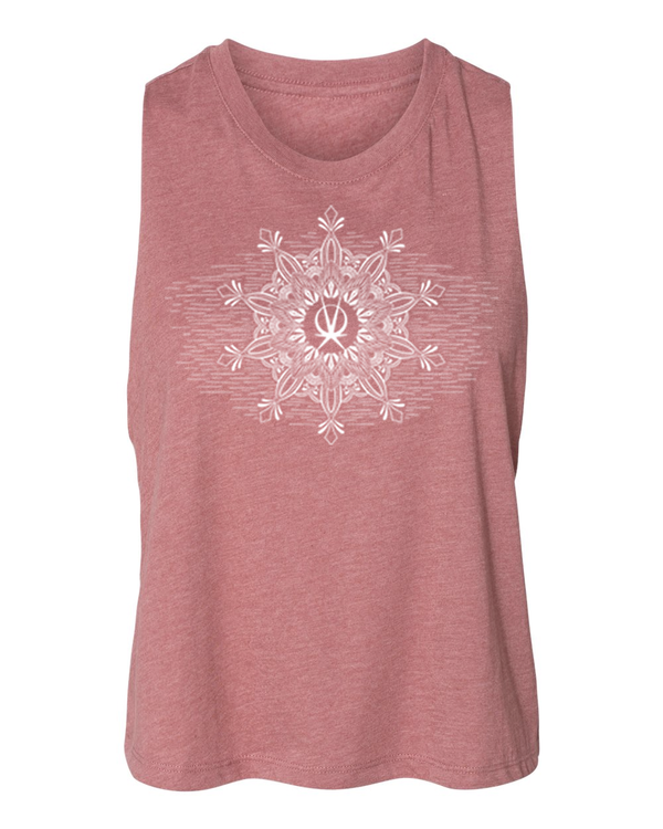 Arkeo1 Spring 2021 Mauve Mandala Flower Crop Tank Top