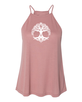 Arkeo1 Spring 2021 mauve tree of life high neck tank top