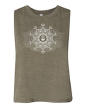 Arkeo1 Spring 2021 military green Mandala Flower Crop Tank Top