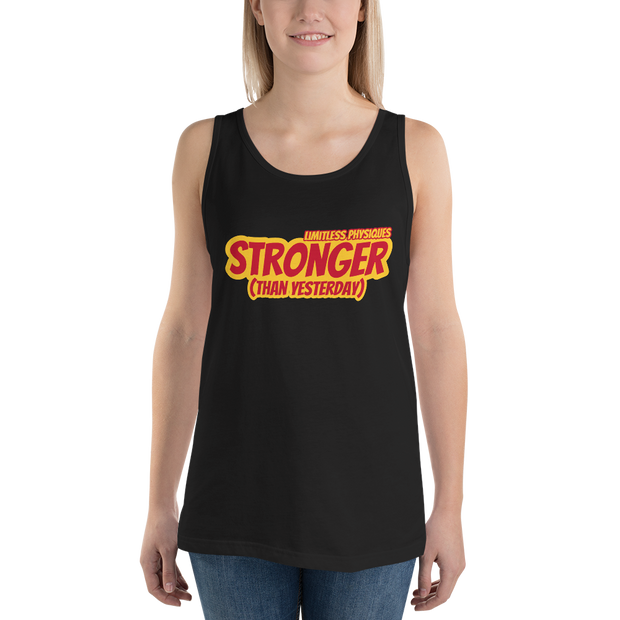 Limitless Physiques Stronger than Yesterday Unisex Tank Top