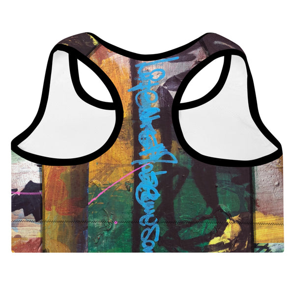 Life Was Meant to Be Awesome Wearable Art Padded Sports Bra