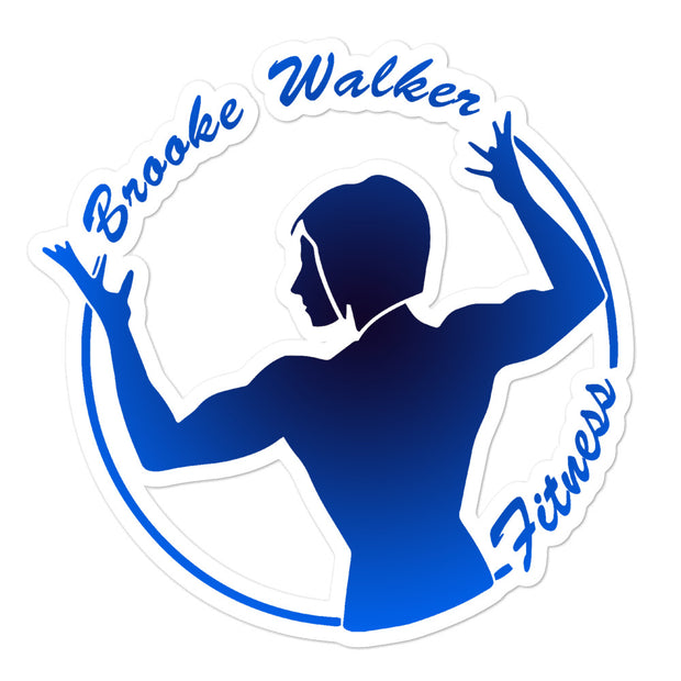 Brooke Walker Fitness Stickers Blue Gradient