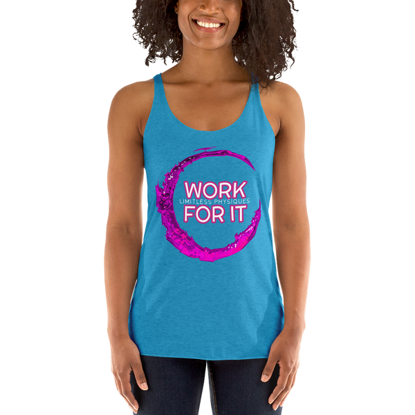 Limitless Physiques Work For It Women's Racerback Tank