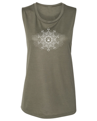 Arkeo1 Spring 2021 olive Flower Mandala Tank