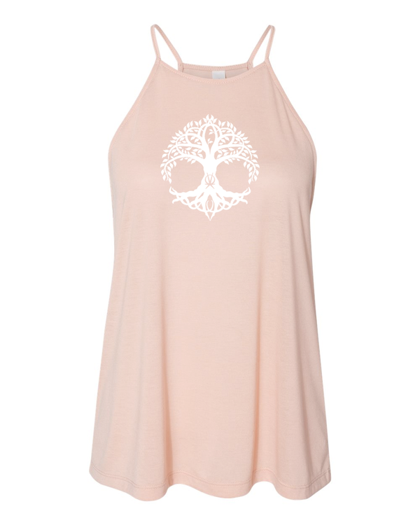 Arkeo1 Spring 2021 peach tree of life high neck tank top