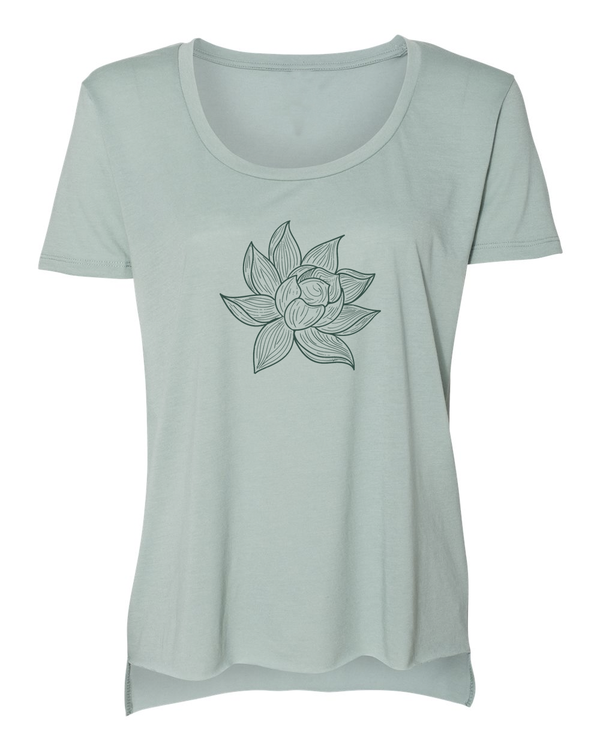 Arkeo1 Spring 2021 Lotus Flower Scoop T-Shirt
