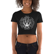 Arkeo1 B&W - Slogan Icon Women's Crop T-Shirt