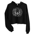 Arkeo1 B&W - Slogan Icon Women's Crop Hoodie